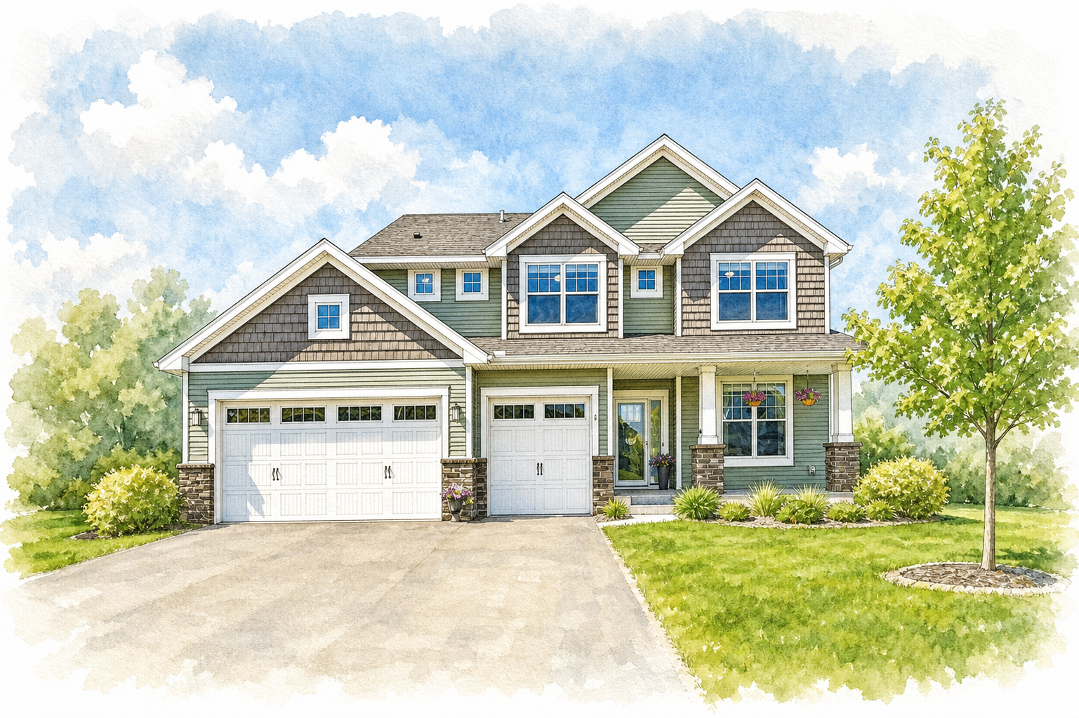 Watercolor portrait of 19355 Blue Stem Ct