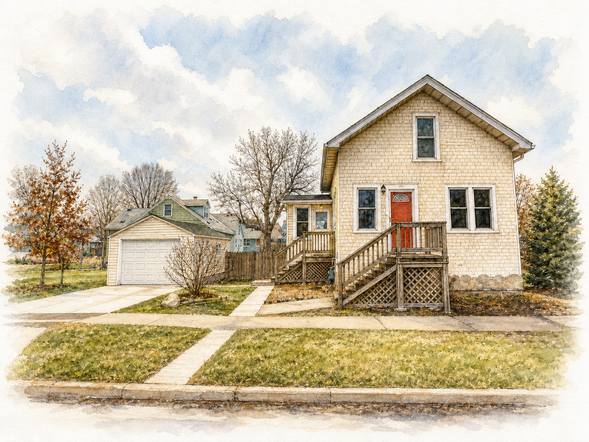 Watercolor portrait of 552 Chatsworth St S