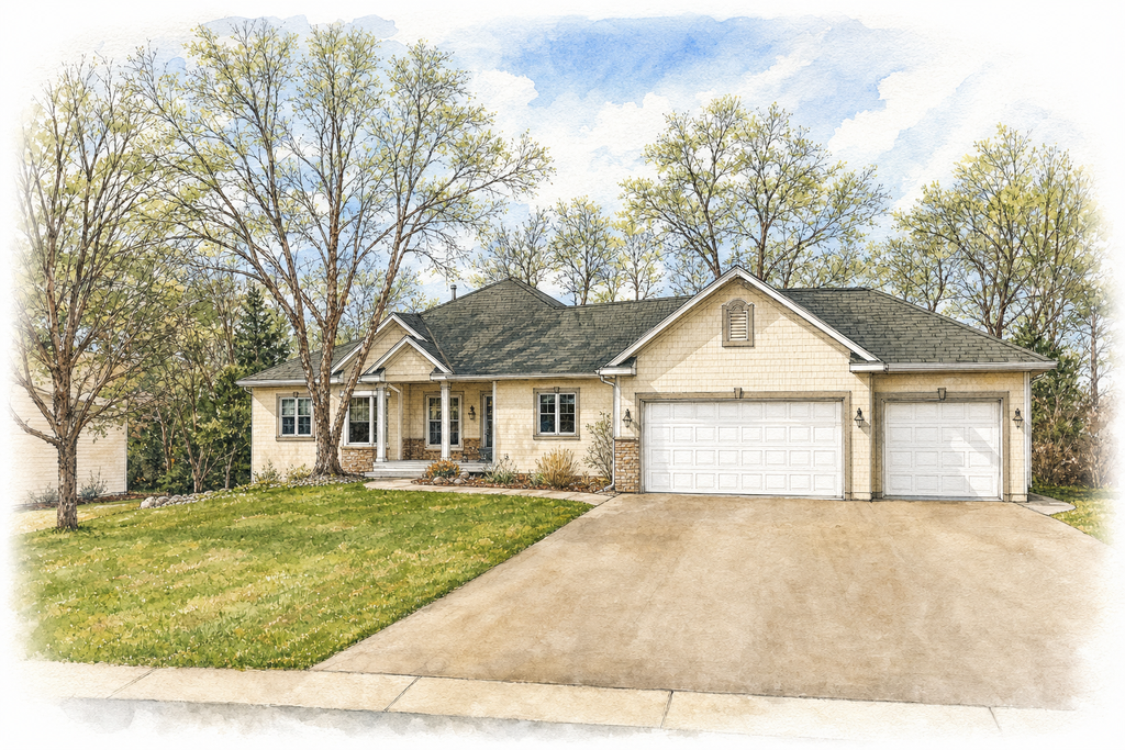 Watercolor portrait of 4153 Hallgren Ln