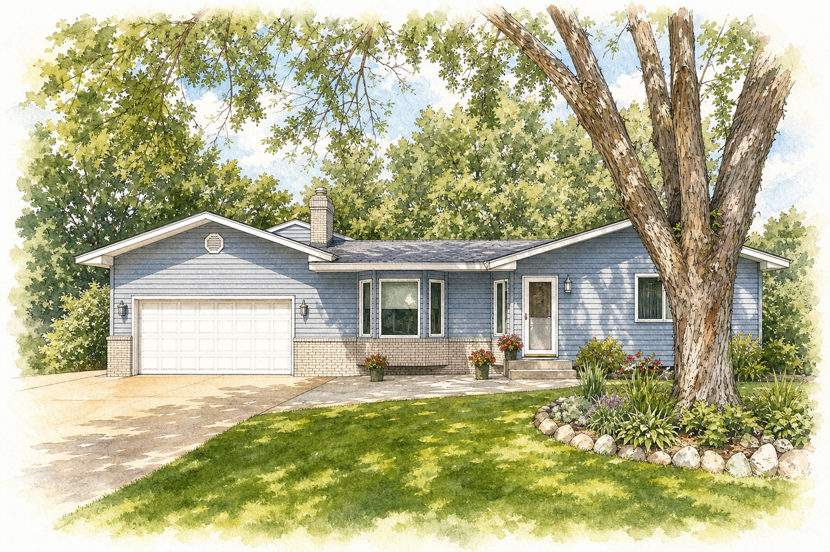 Watercolor portrait of 300 Sunrise Ln