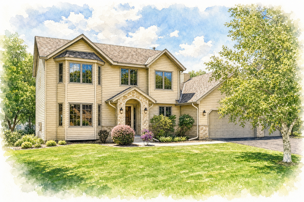 Watercolor portrait of 3109 Chelsea Ct