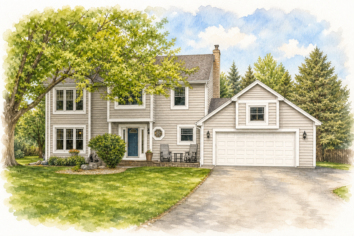 Watercolor portrait of 689 Havenhill Rd