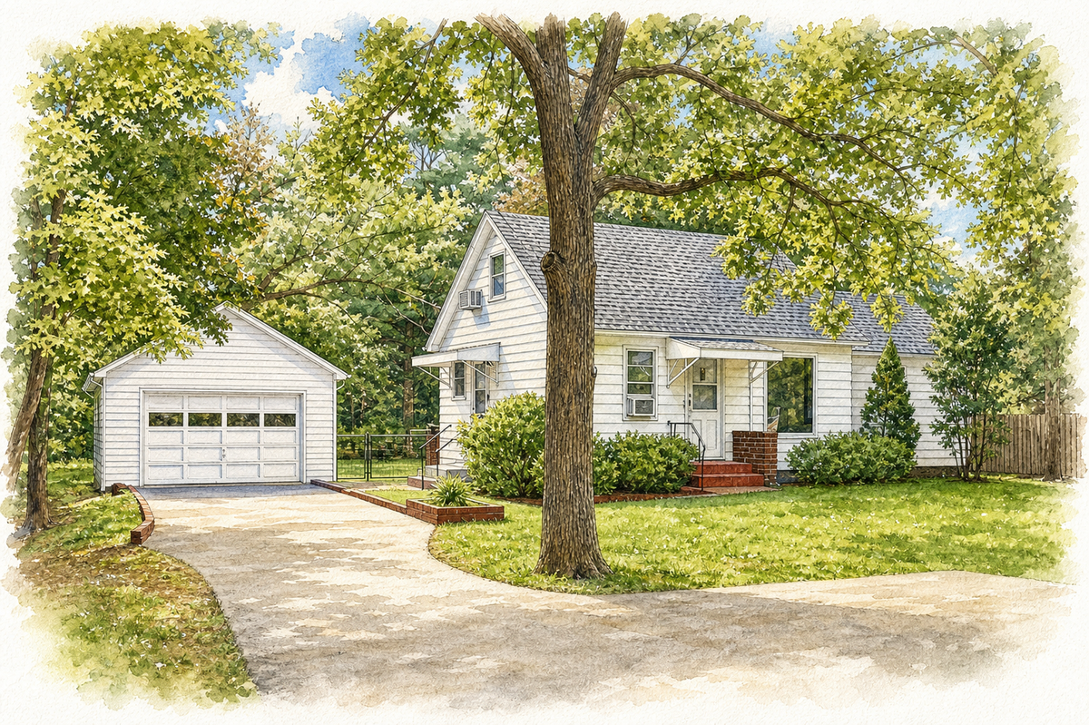 Watercolor portrait of 8080 Groveland Rd