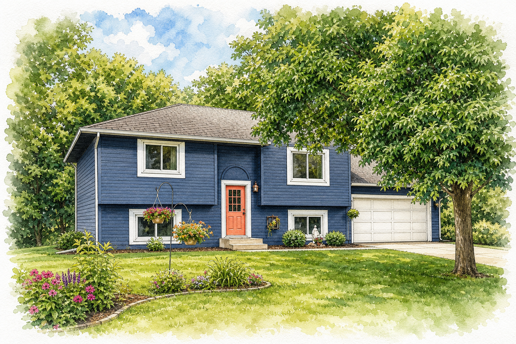 Watercolor portrait of 5187 Lannon Ave NE