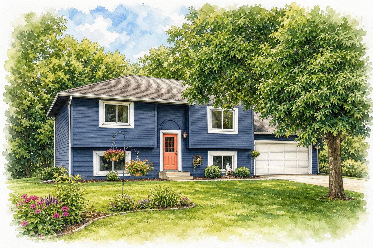 Watercolor portrait of 5187 Lannon Ave NE
