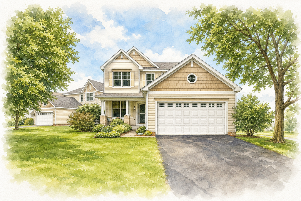 Watercolor portrait of 245 Pine Hollow Dr