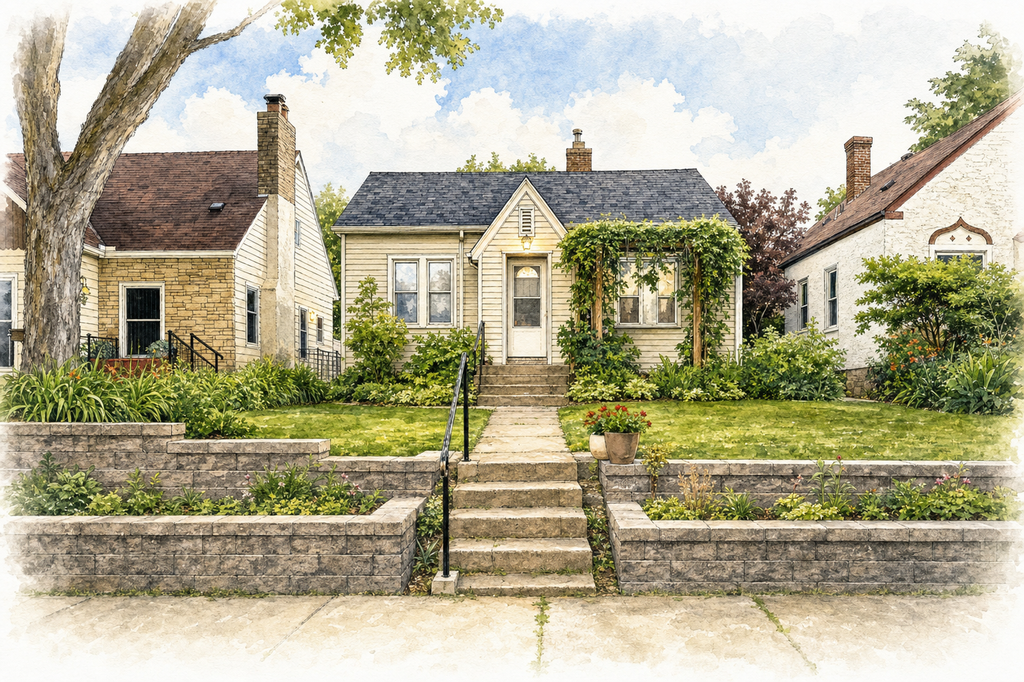 Watercolor portrait of 3039 Cleveland St NE