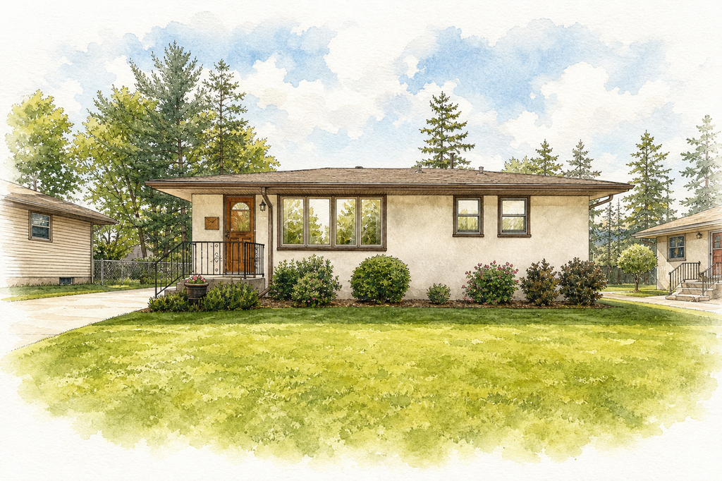 Watercolor portrait of 7049 Ewing Ave N