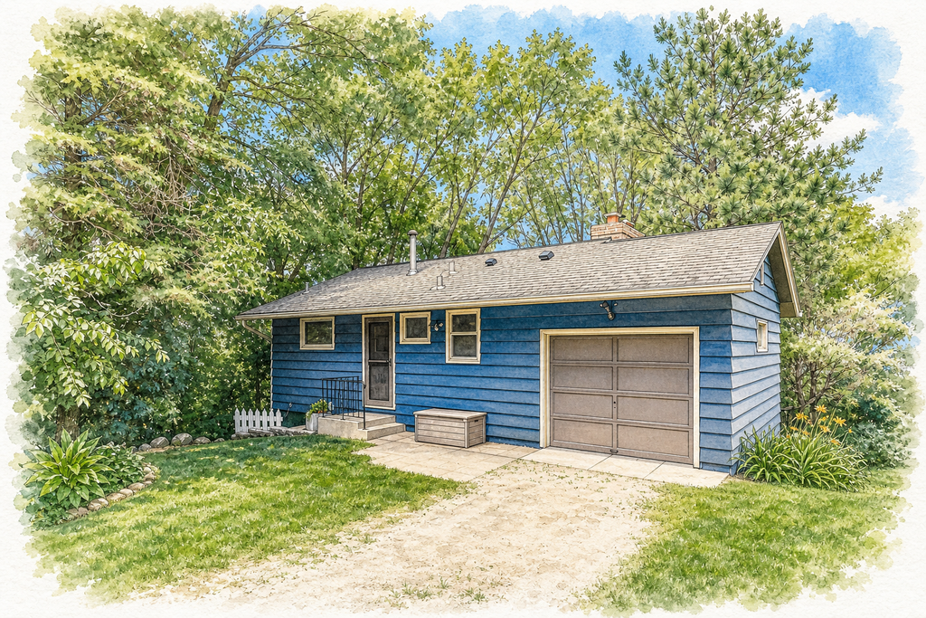 Watercolor portrait of 12800 Hilltop Rd
