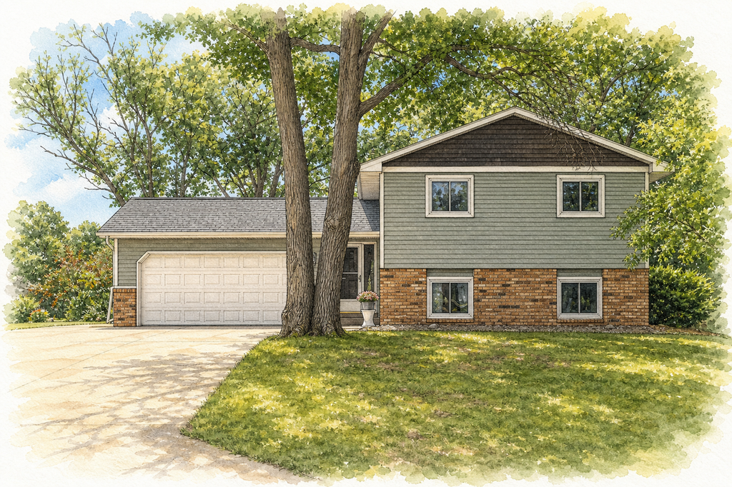 Watercolor portrait of 62 98th Ln NW