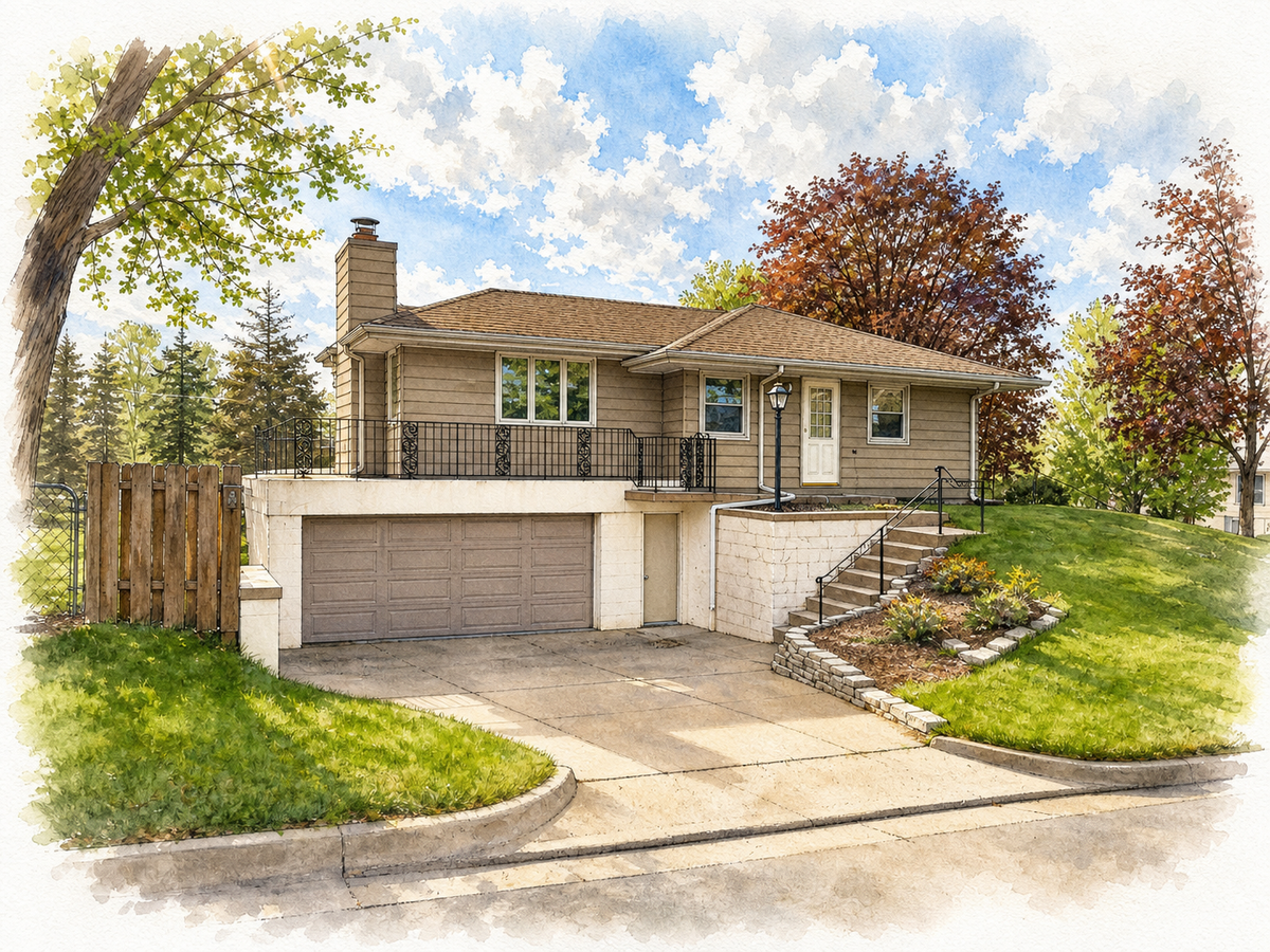 Watercolor portrait of 5001 W 108th St