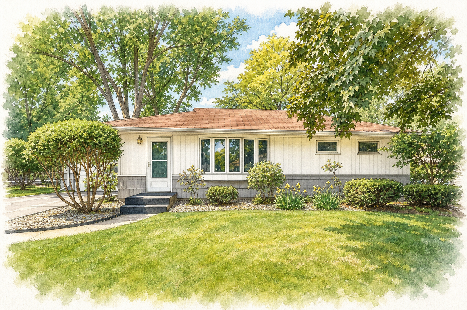 Watercolor portrait of 8430 Knox Ave S