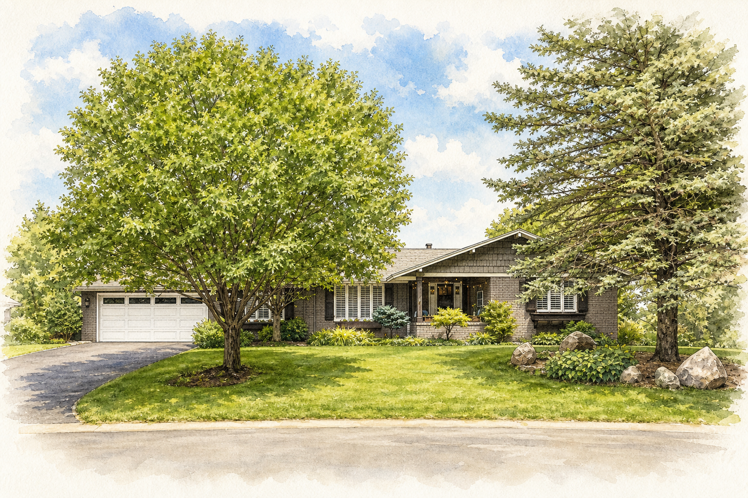 Watercolor portrait of 6134 Arctic Way