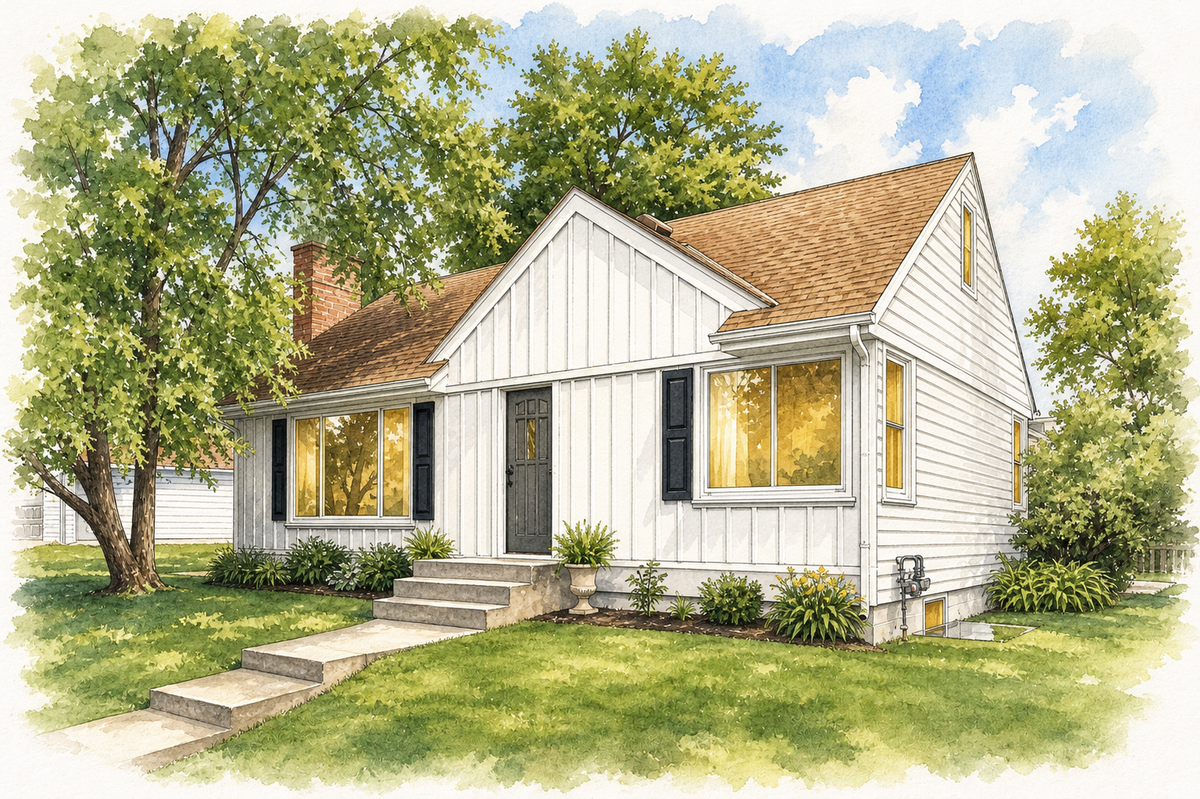 Watercolor portrait of 2856 Brunswick Ave S