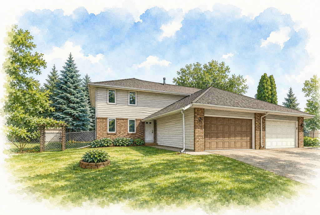 Watercolor portrait of 12405 Birnamwood Ct