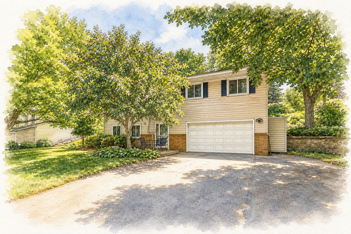 Watercolor portrait of 12905 Viking Dr