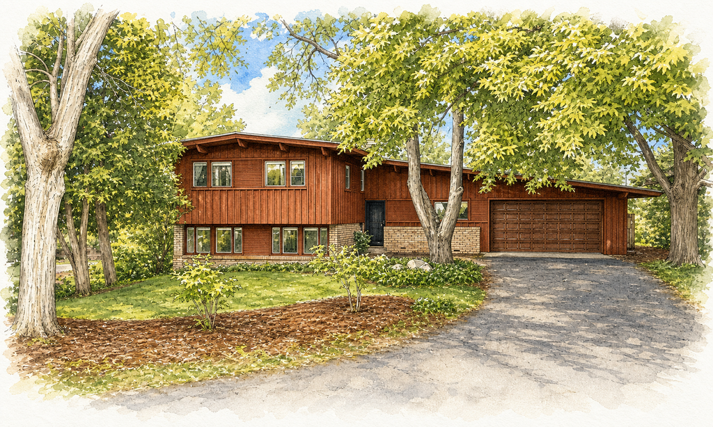 Watercolor portrait of 2211 Hill Ln S