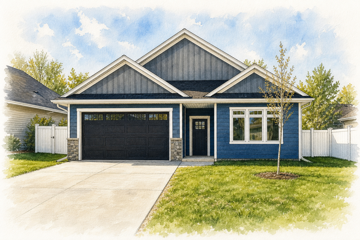Watercolor portrait of 1118 Village St SE