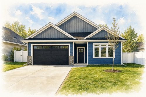 Watercolor portrait of 1118 Village St SE