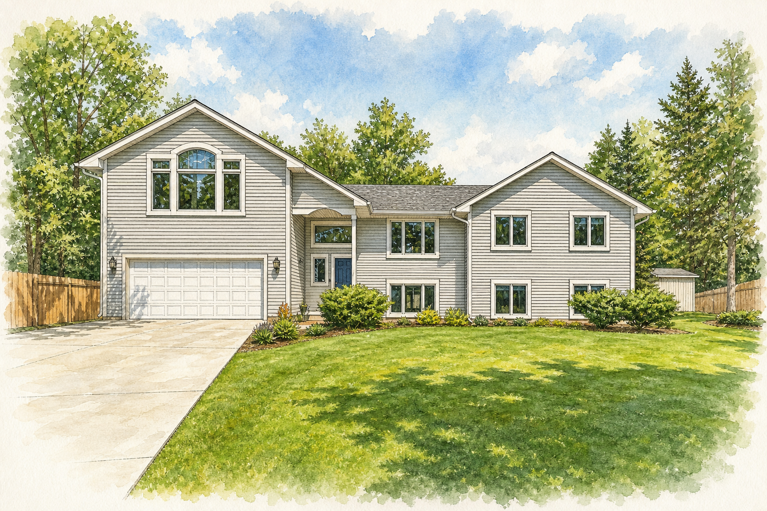 Watercolor portrait of 12347 Magnolia Cir NW