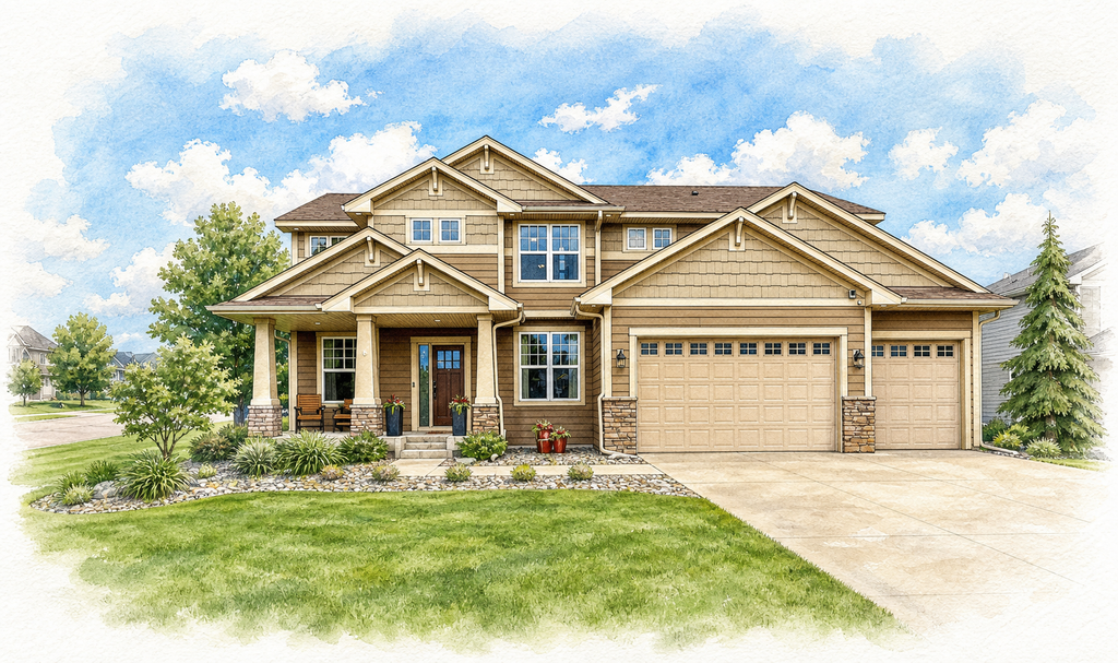 Watercolor portrait of 19320 Hudson Ct