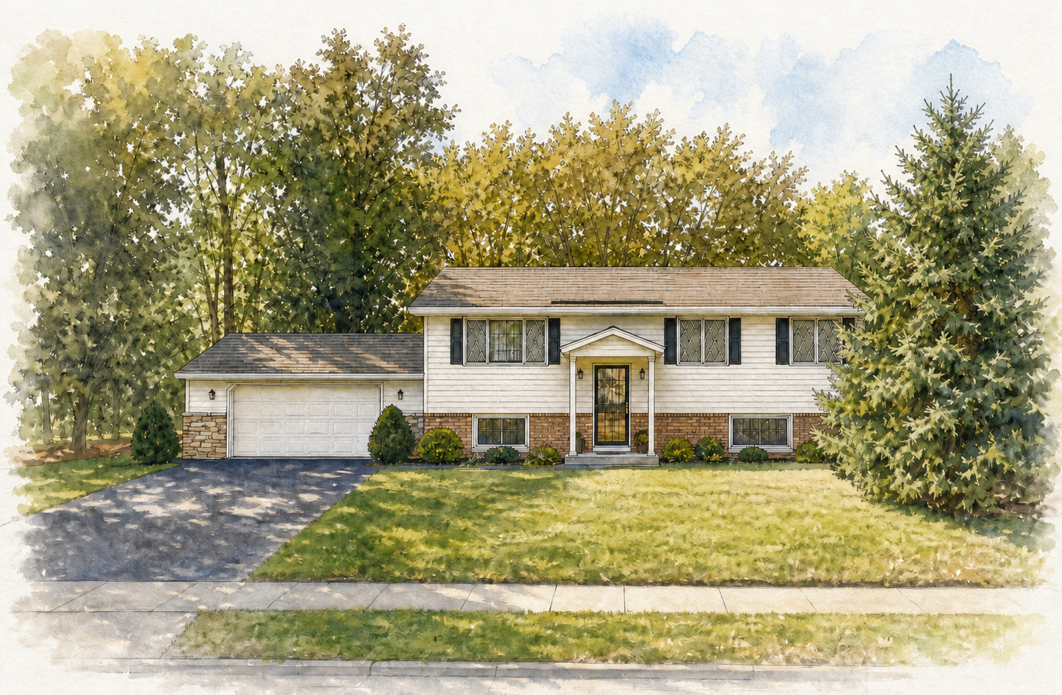 Watercolor portrait of 10742 Xerxes Ave S