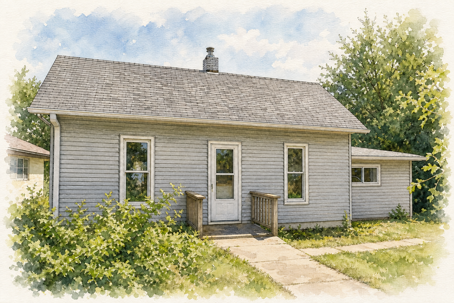 Watercolor portrait of 3432 Kyle Ave N