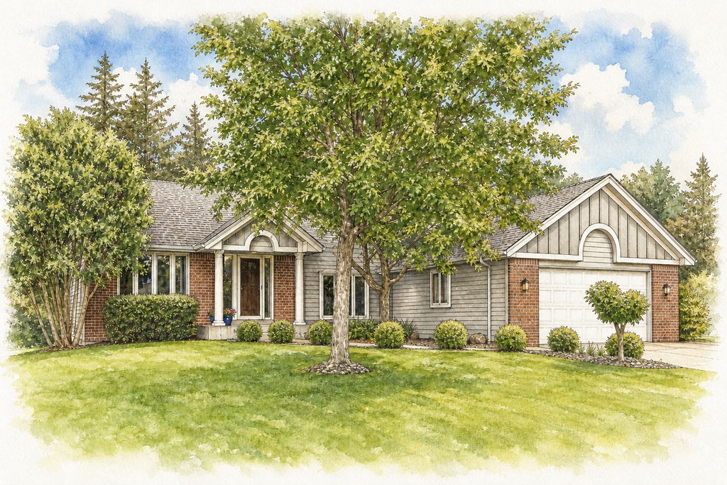 Watercolor portrait of 11955 Idaho Ave N