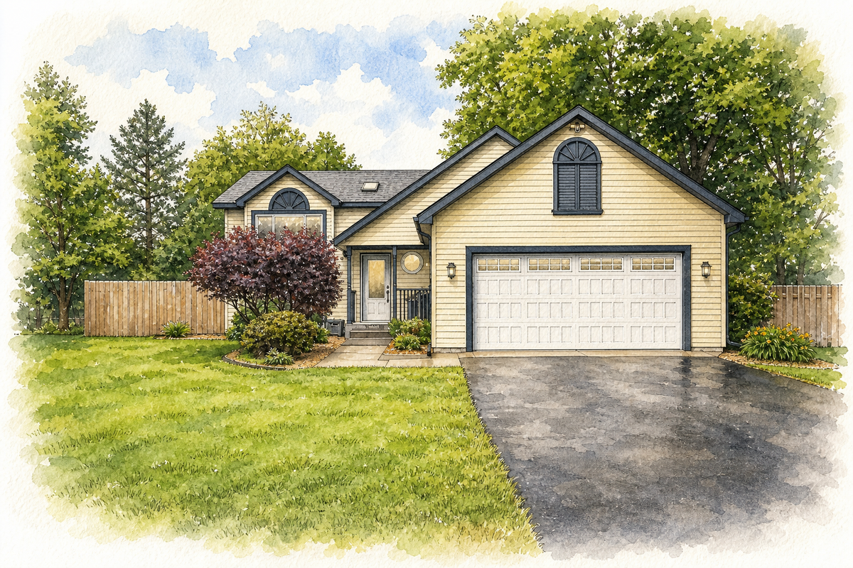 Watercolor portrait of 2991 Ontario Rd