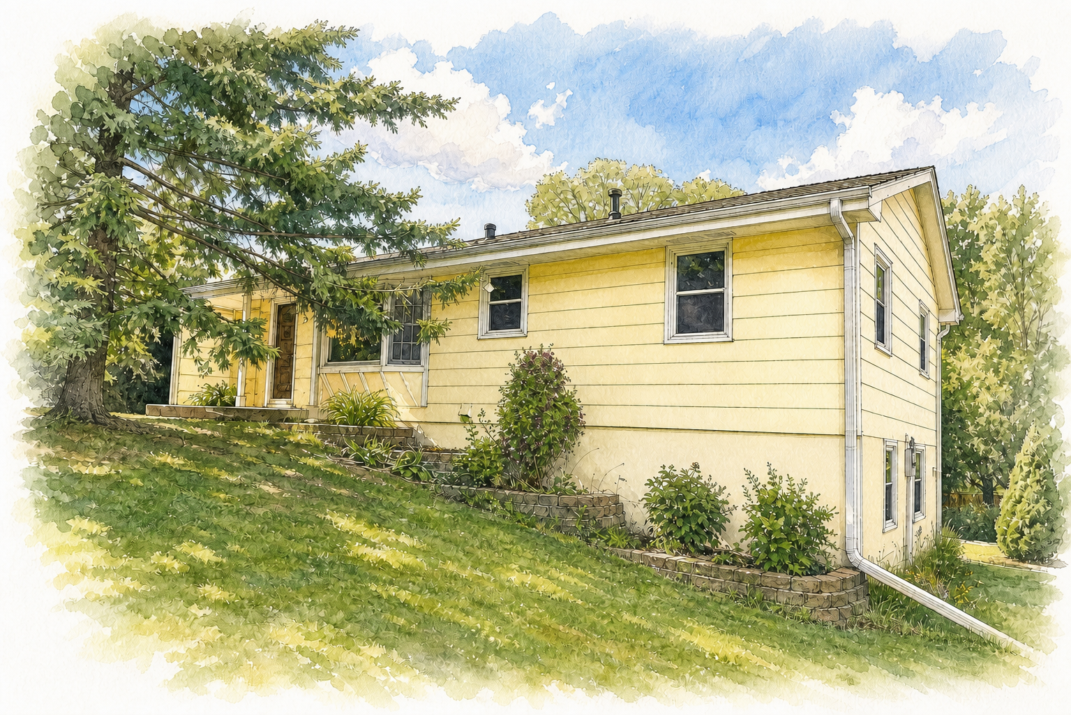 Watercolor portrait of 13900 63rd Ave N
