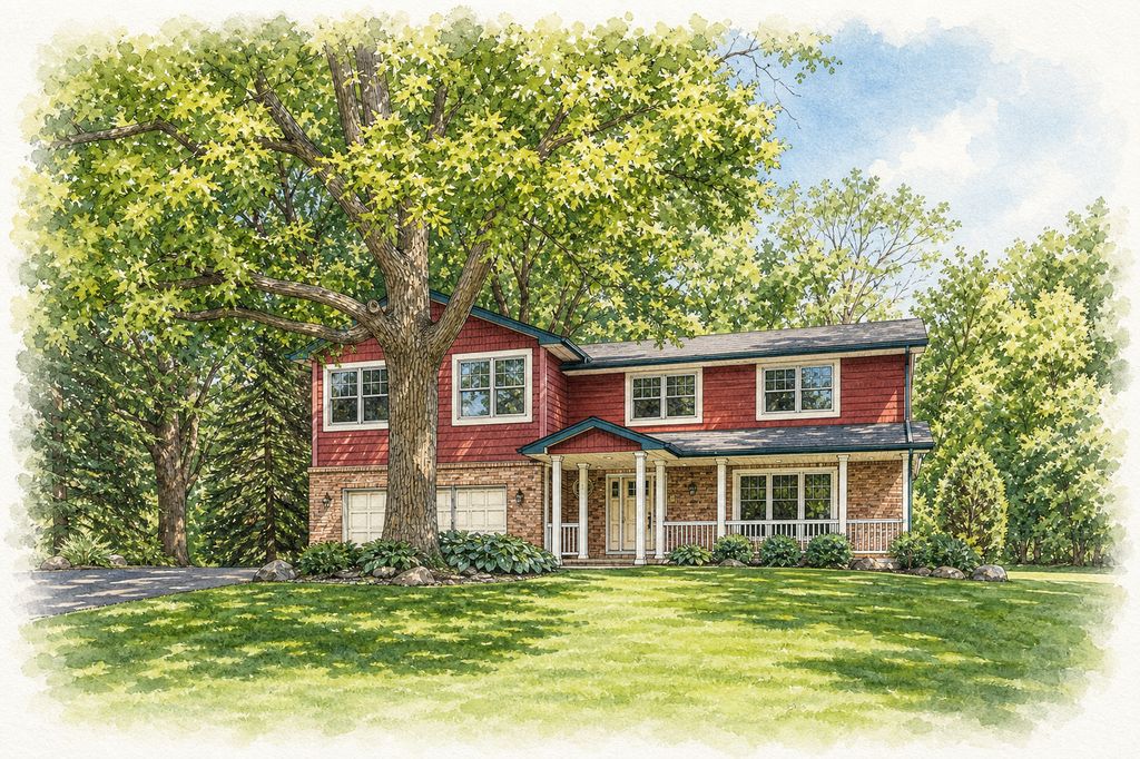 Watercolor portrait of 12212 Orchard Ave W
