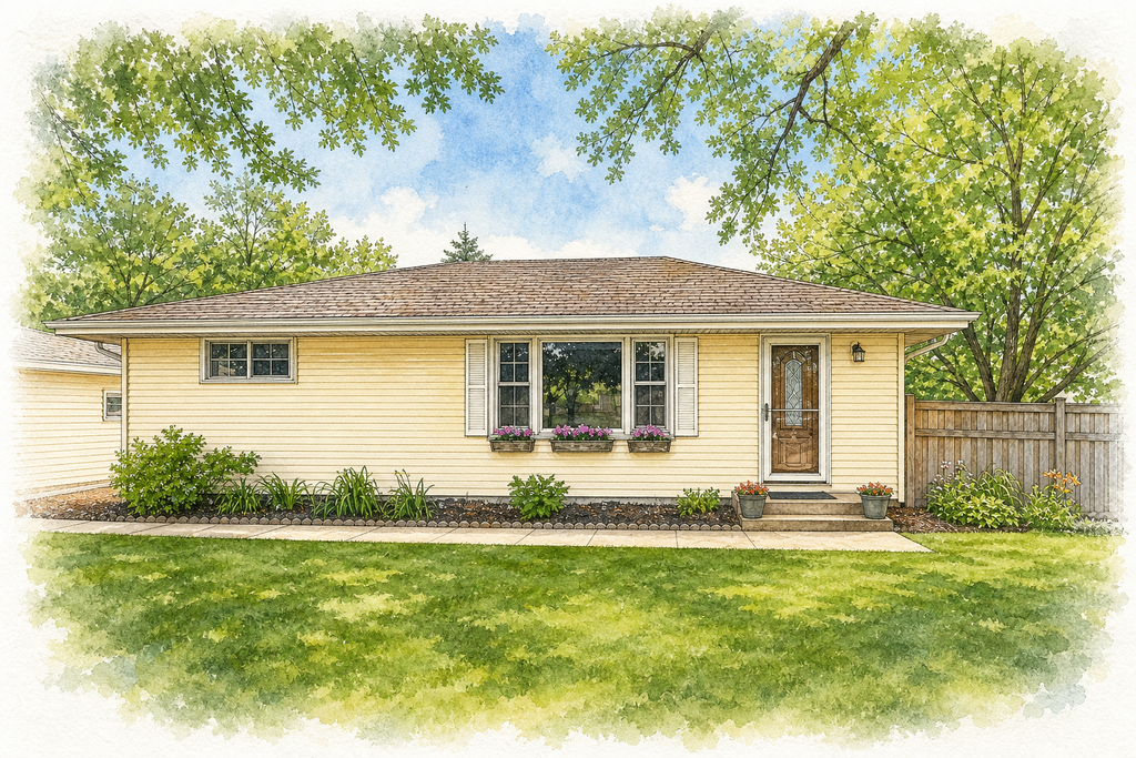 Watercolor portrait of 7659 Xerxes Ave S