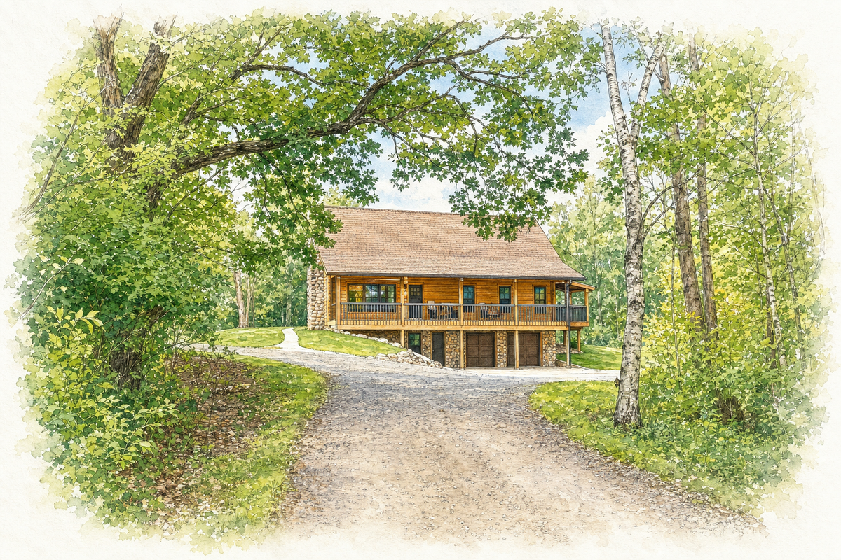 Watercolor portrait of 11669 Dellwood Rd