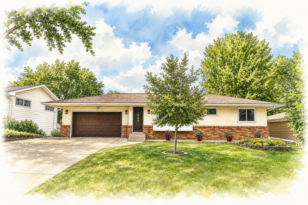 Watercolor portrait of 3403 71st St E