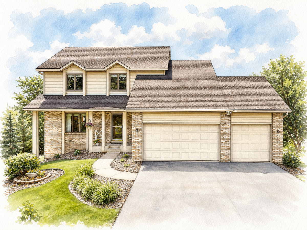 Watercolor portrait of 13865 Forest Hill Rd