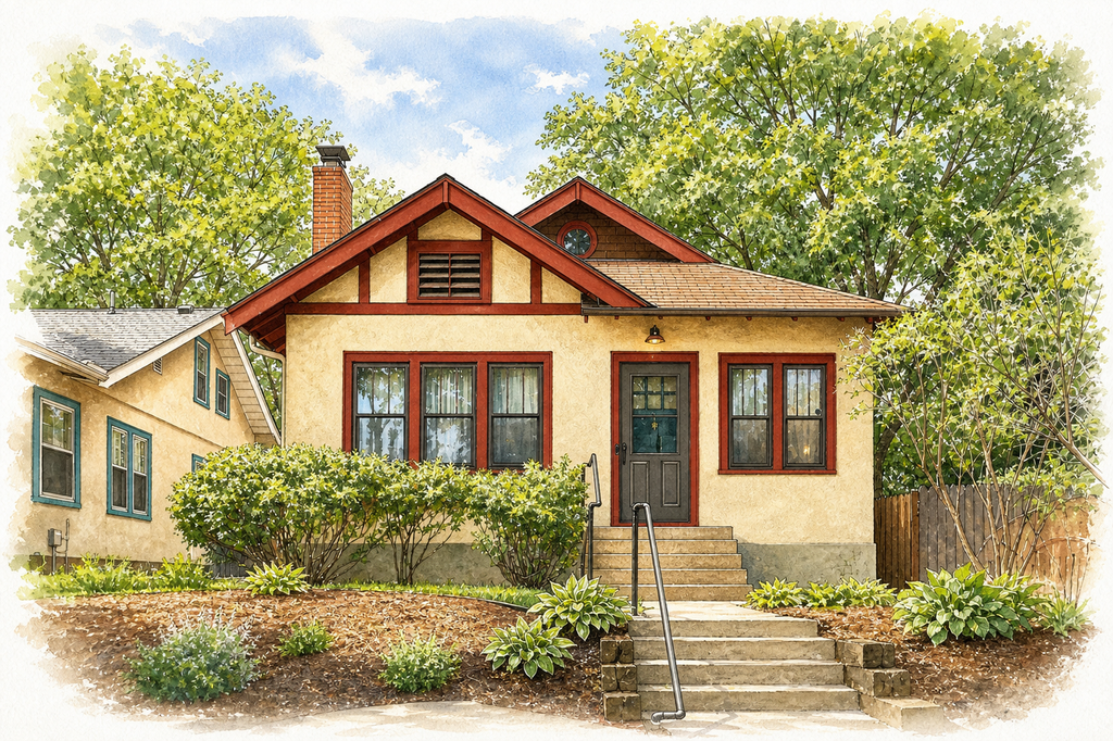 Watercolor portrait of 4510 Blaisdell Ave