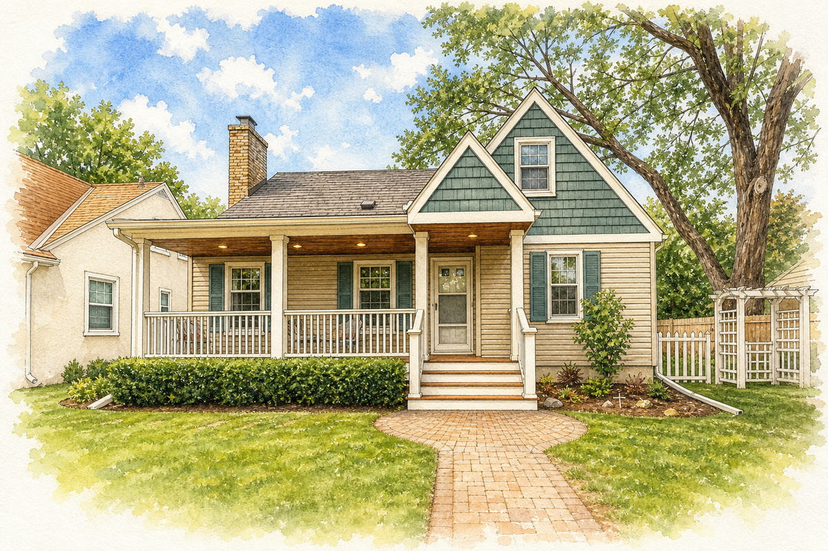 Watercolor portrait of 5718 13th Ave S