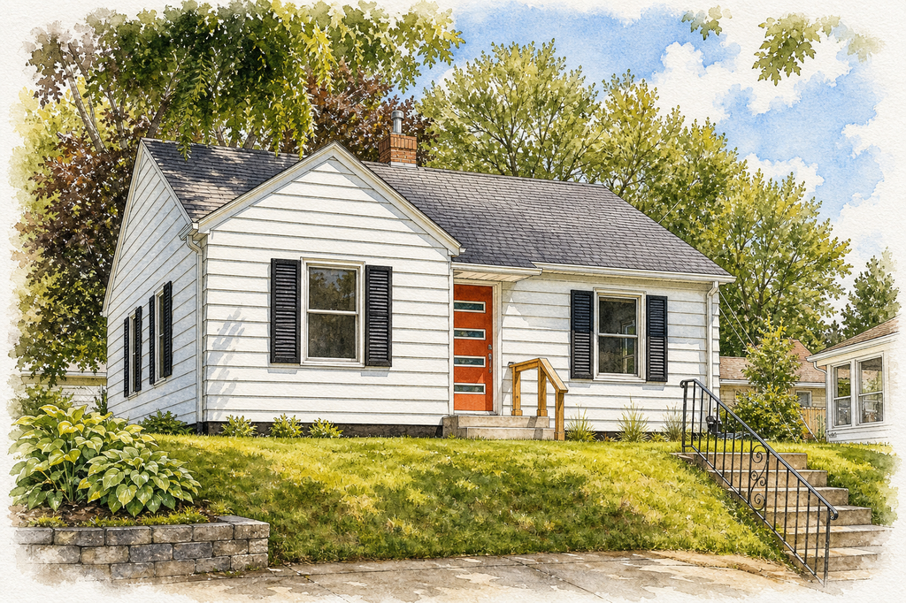 Watercolor portrait of 2811 Fillmore St NE