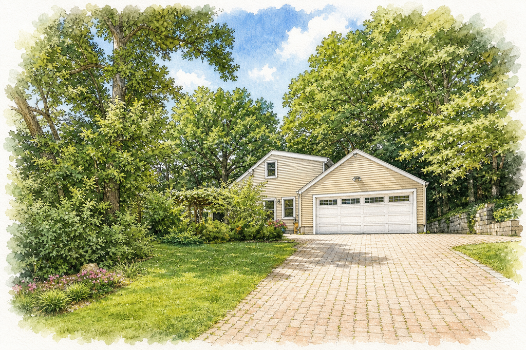 Watercolor portrait of 851 County Road C E