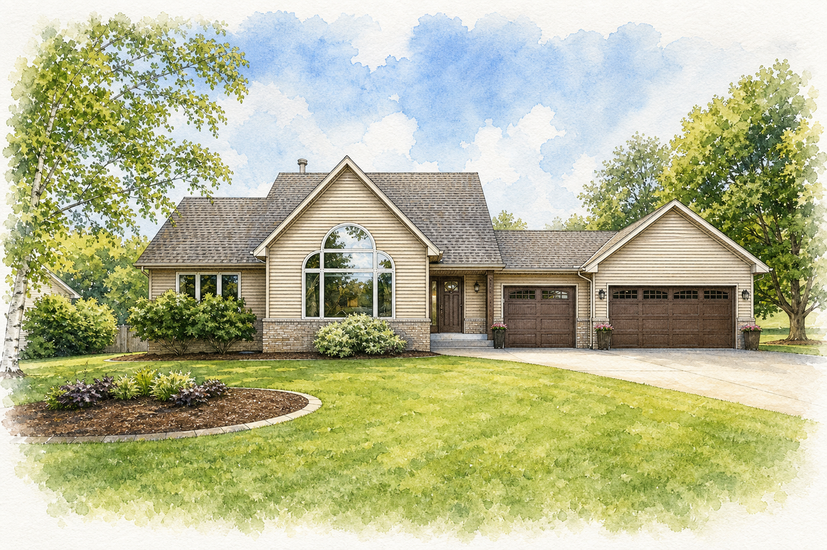 Watercolor portrait of 5311 Needham Ave NE