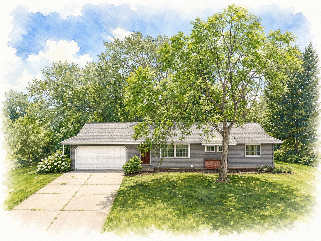 Watercolor portrait of 340 109th Ln NW