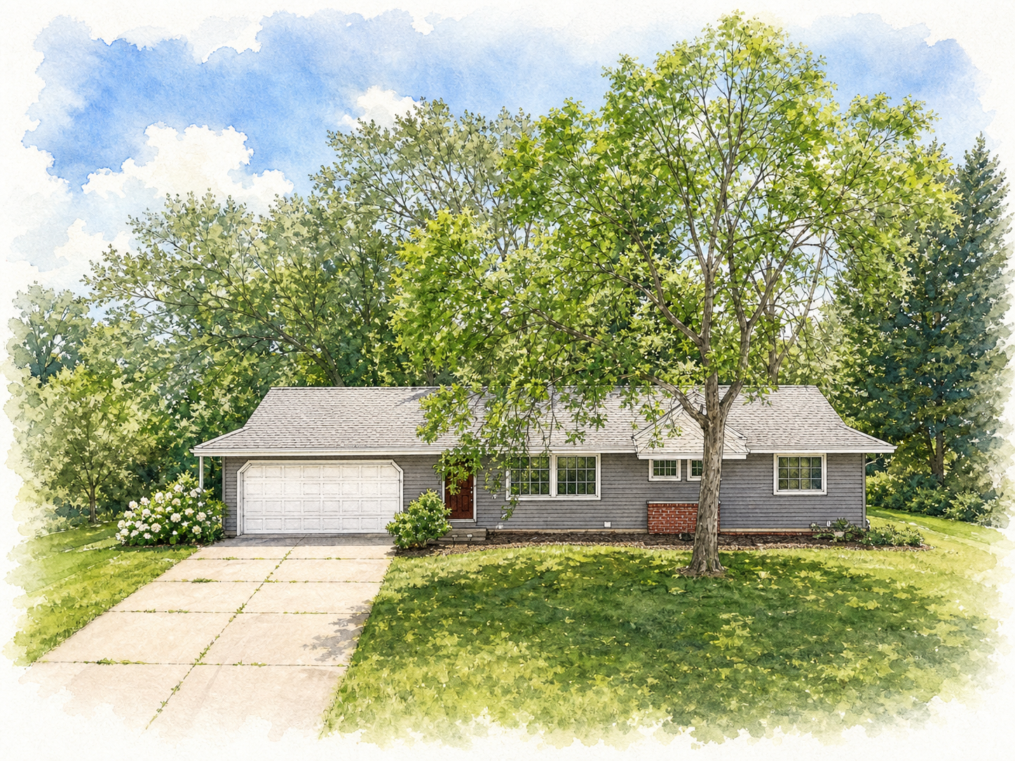 Watercolor portrait of 340 109th Ln NW