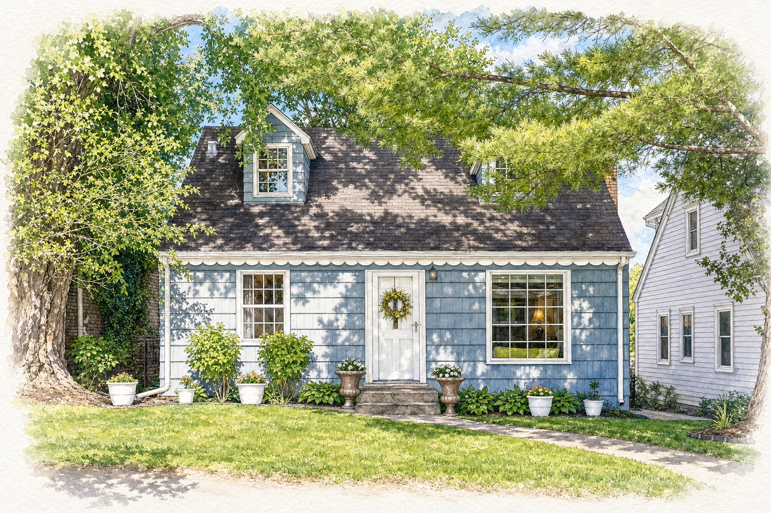 Watercolor portrait of 3255 Garfield St NE