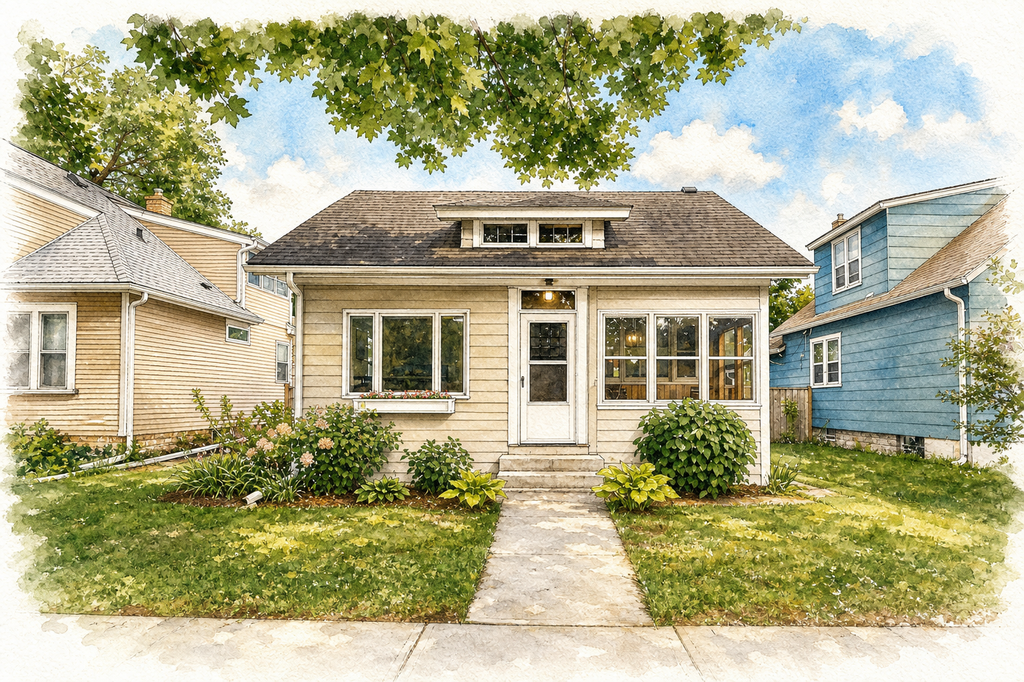 Watercolor portrait of 842 Randolph Ave