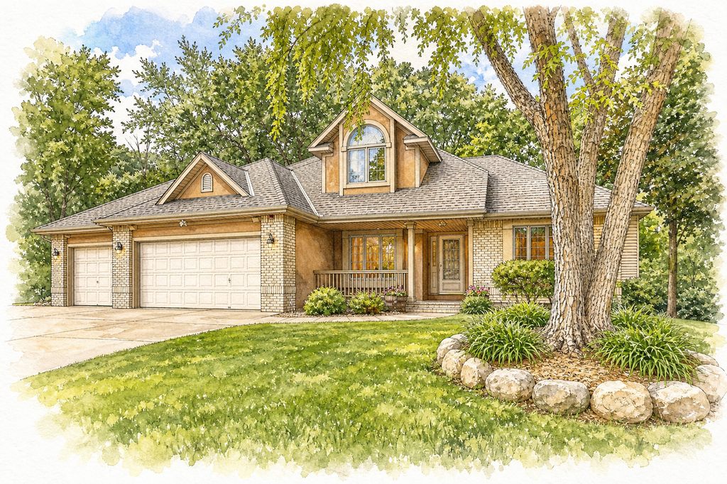Watercolor portrait of 13452 Flagstaff Ave
