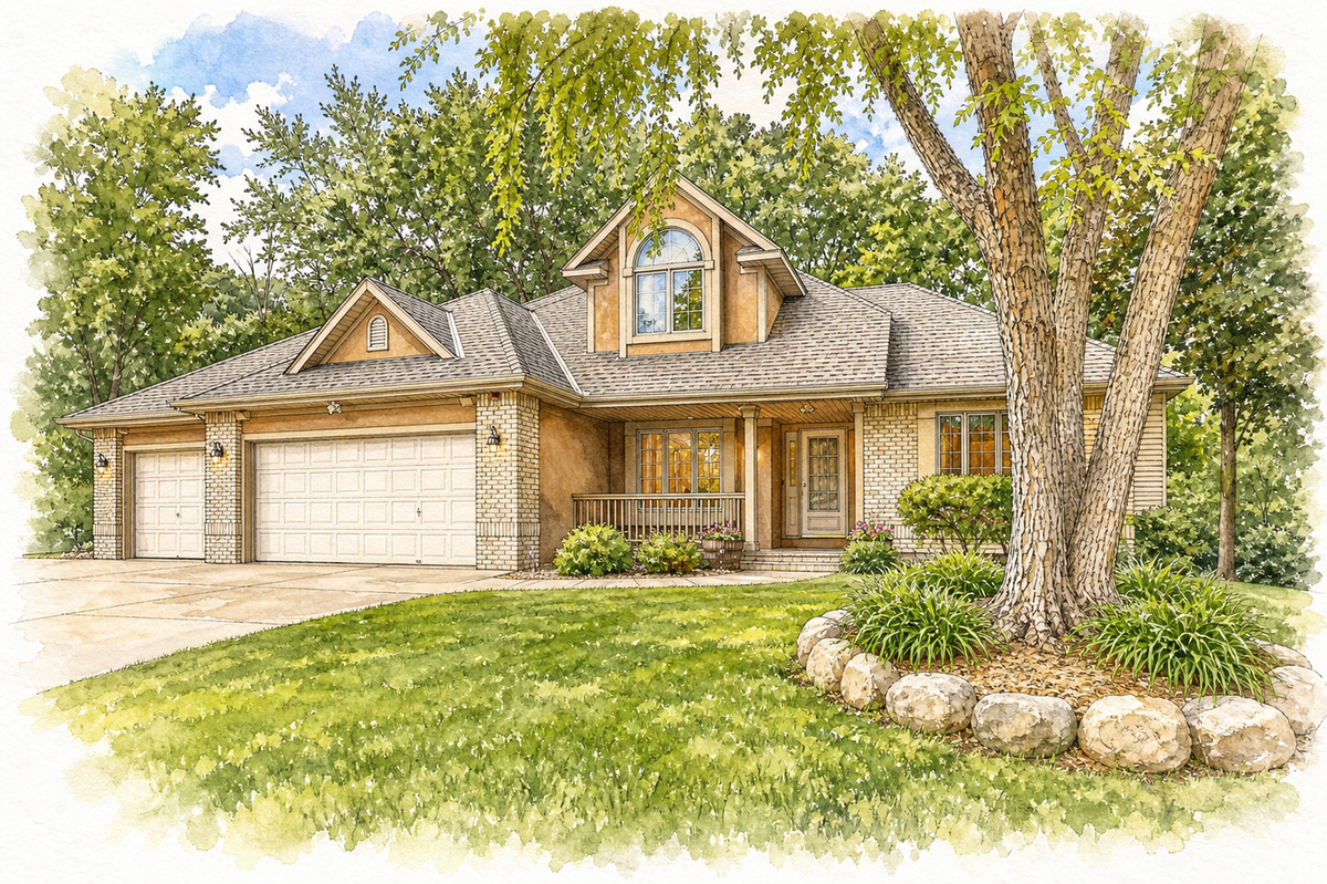 Watercolor portrait of 13452 Flagstaff Ave