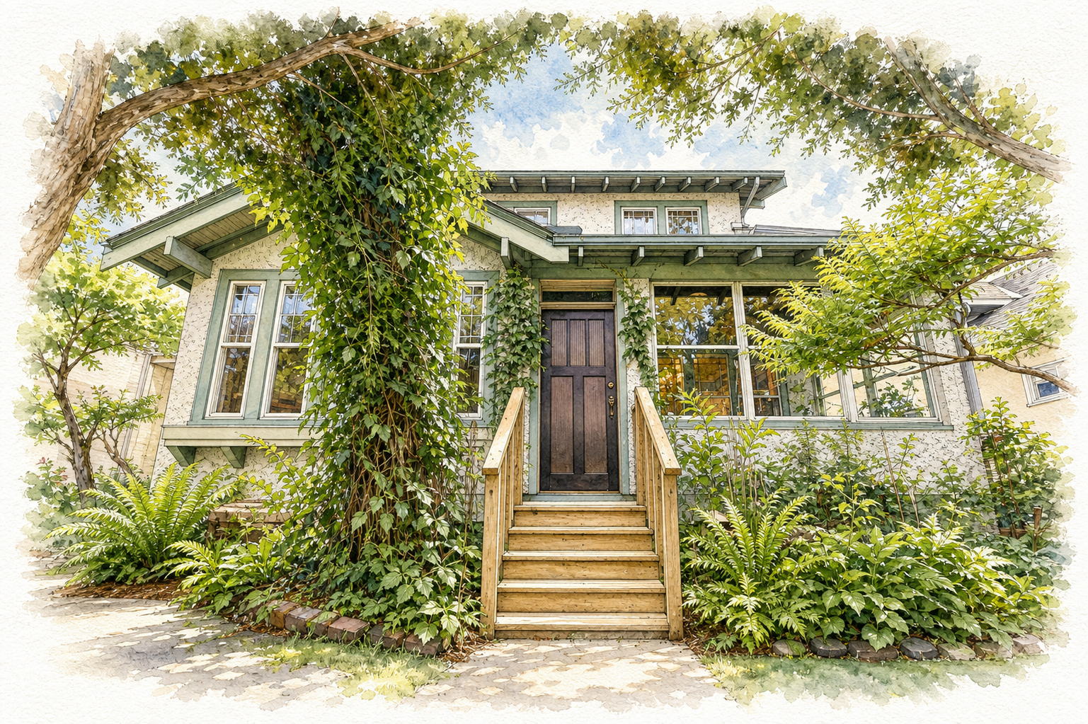 Watercolor portrait of 4226 Grand Ave S
