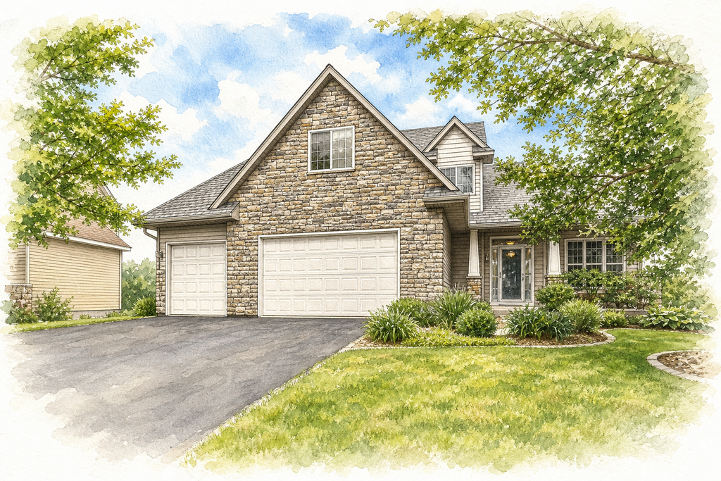 Watercolor portrait of 1008 9th Street Ct SE