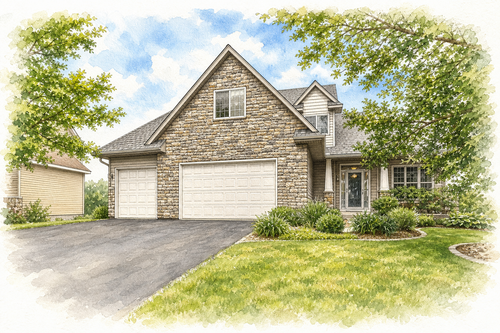 Watercolor portrait of 1008 9th Street Ct SE