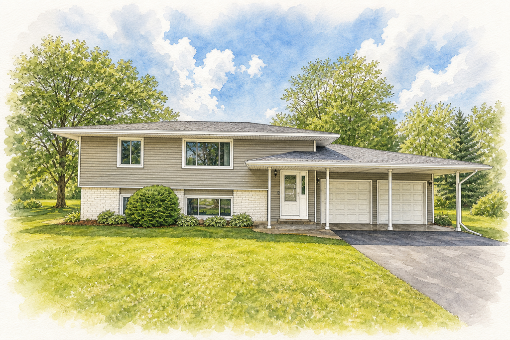 Watercolor portrait of 13401 Arrowood Ln N